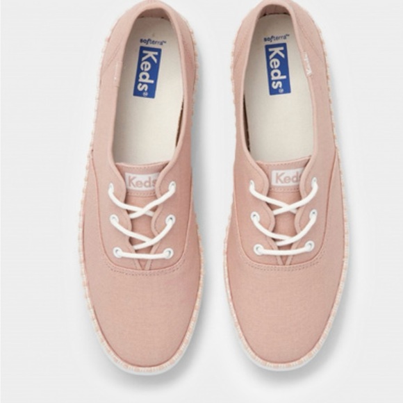 Keds Women's Soft Pink Lace-Up Sneakers - Picture 1 of 7